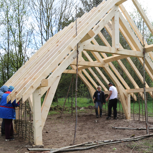 photo de la construction de l'atelier