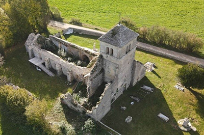Vue aérienne de l'église