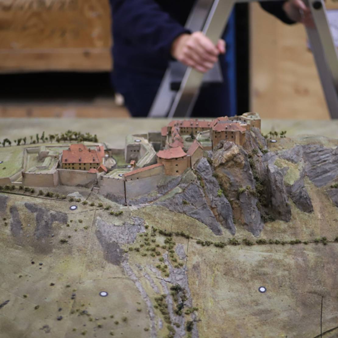 Le plan-relief du Châteaux de Joux en 3D